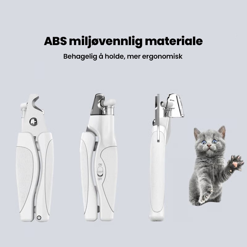 Kjæledyrnegleklipper med LED-lys