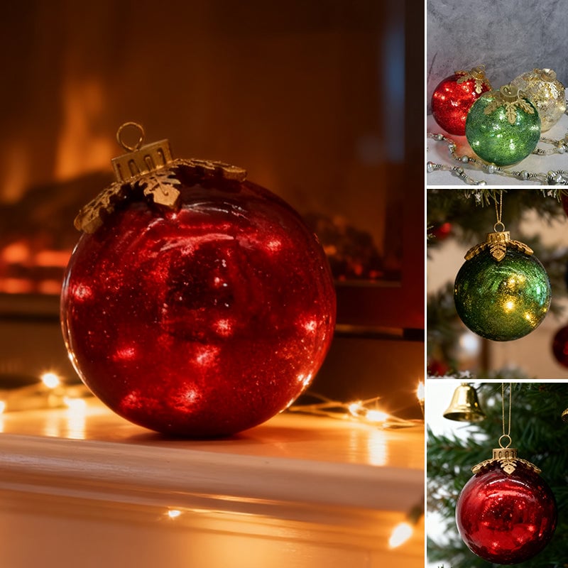 Glass Bordplate Julepynt