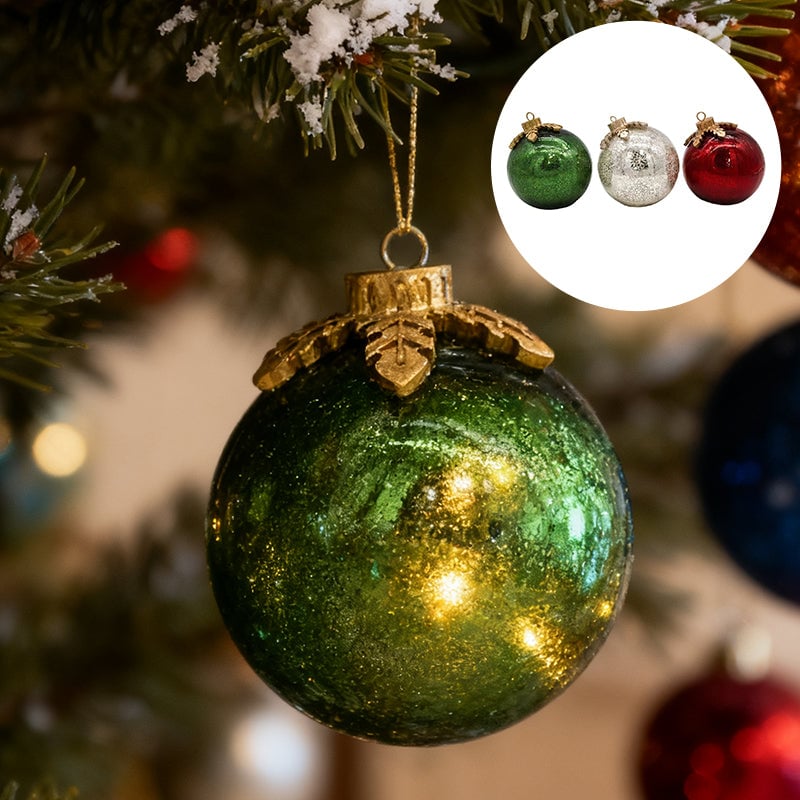 Glass Bordplate Julepynt