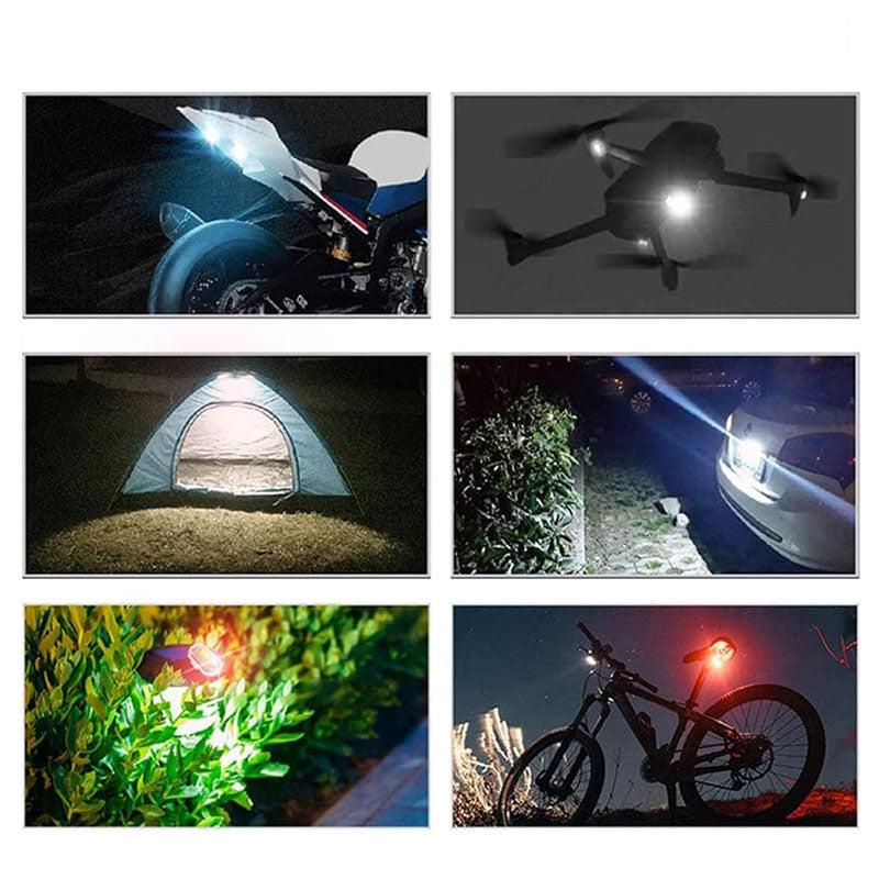 LED-Strobelys for Motorsykler og Sykler