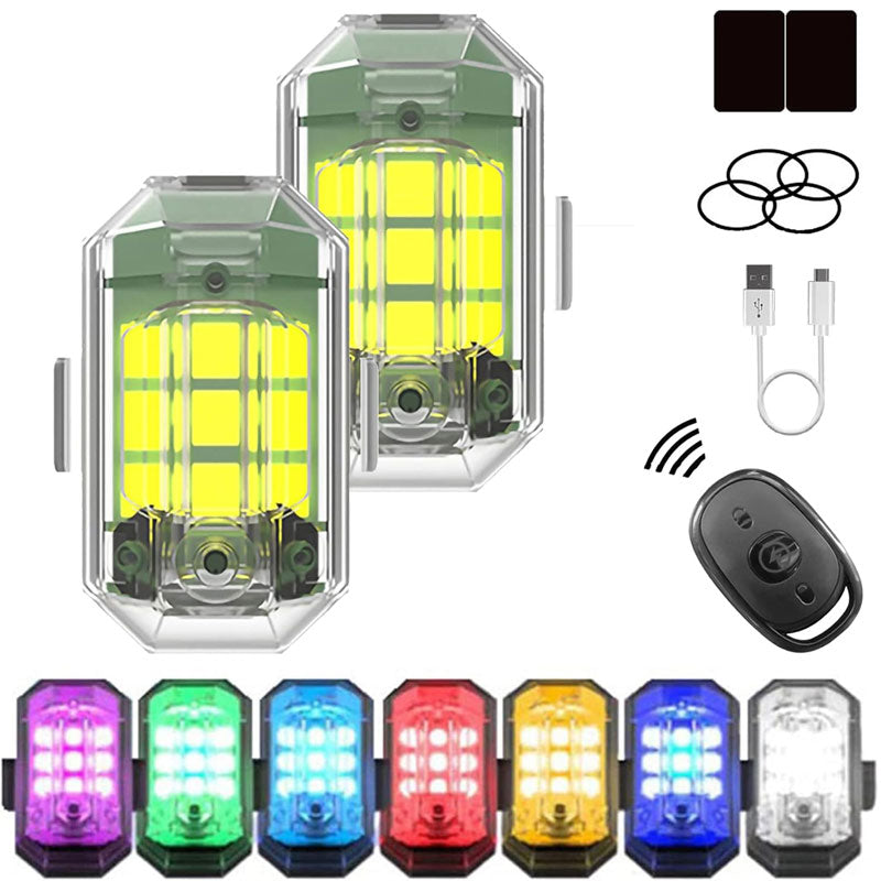 LED-Strobelys for Motorsykler og Sykler