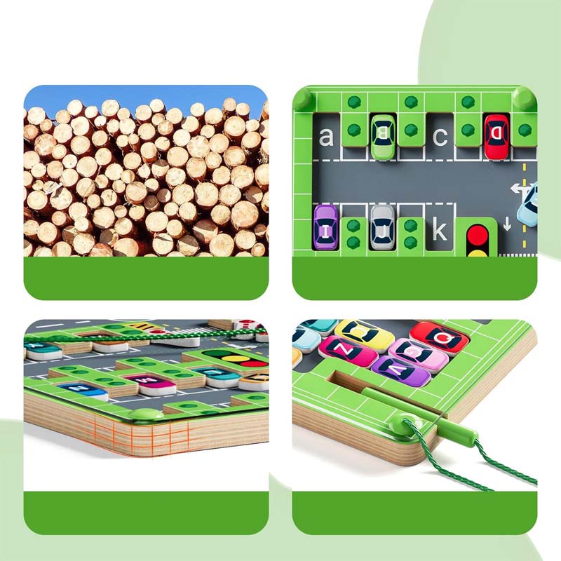 Magnetisk alfabet parkeringsleketøy