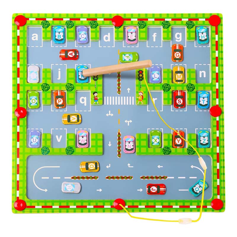 Magnetisk alfabet parkeringsleketøy