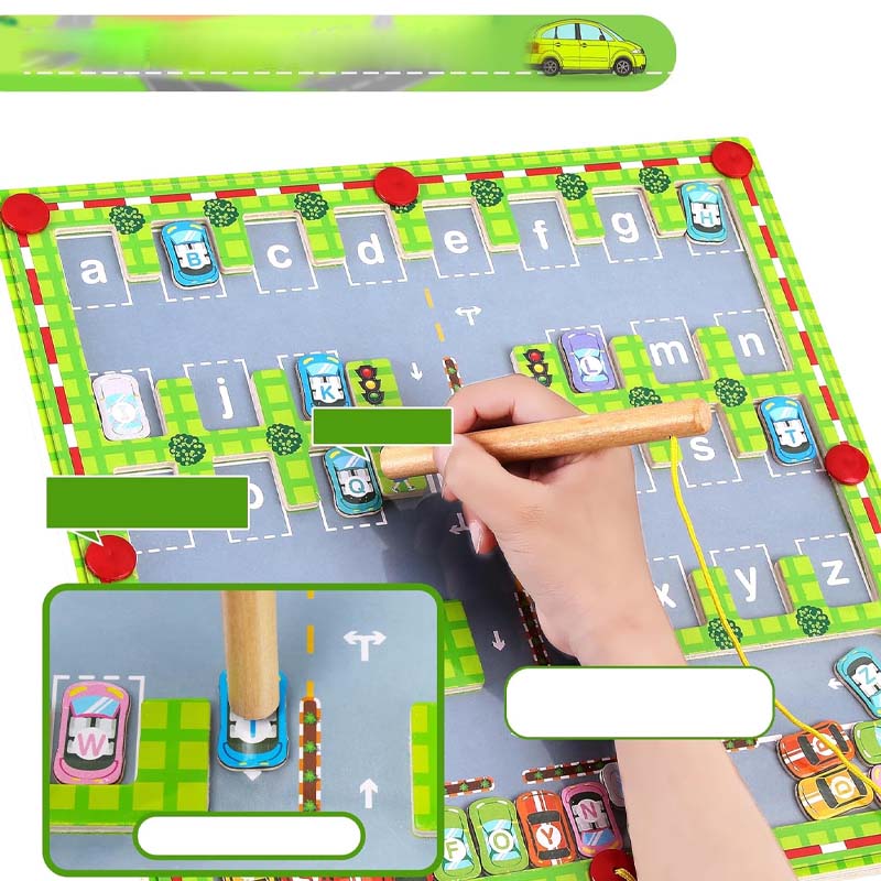 Magnetisk alfabet parkeringsleketøy