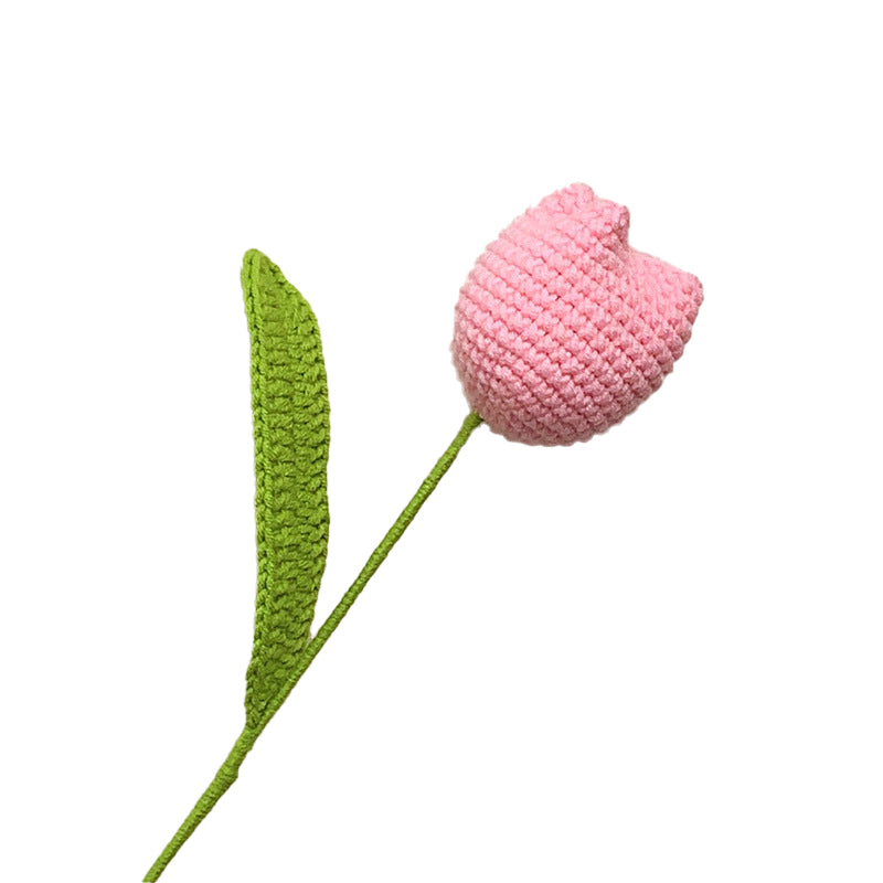 Håndlaget Heklet 3D Tulipan