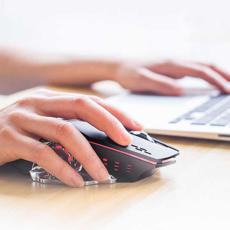 Oppladbar trådløs Bluetooth-mus med dobbel modus
