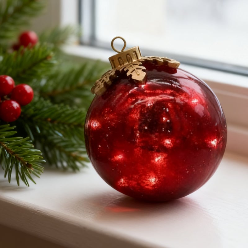 Glass Bordplate Julepynt