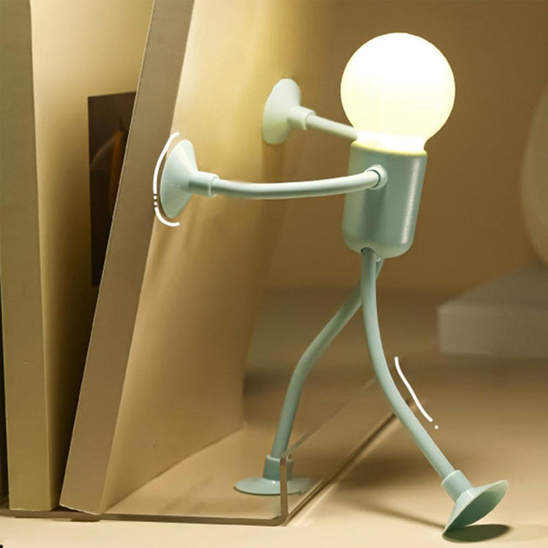 Forvandlingsbar Lyspæremann Med Sugekopp Nattlys