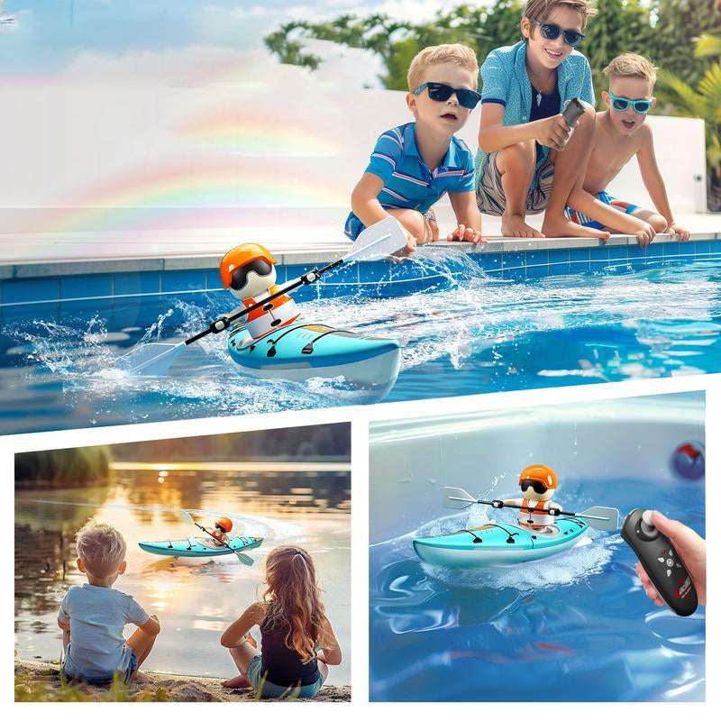 Fargerik fjernstyrt racerbåt