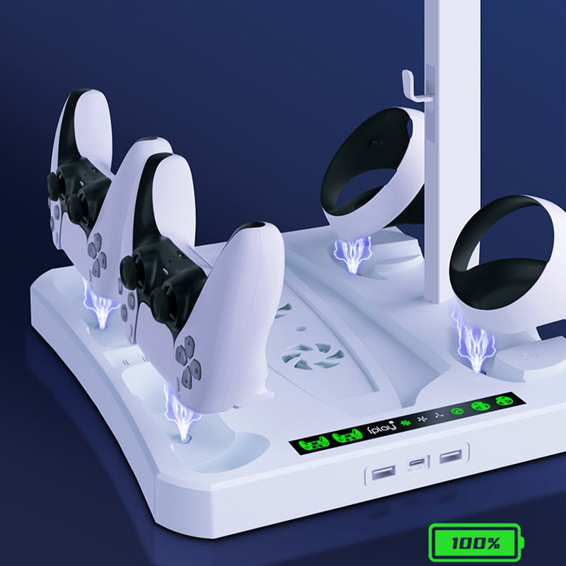 PS5 multifunksjonelt kjøle- og lagringsstativ