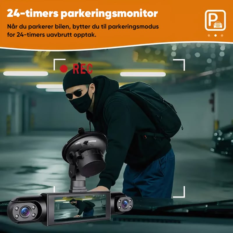 Four-record monitoring driving recorder