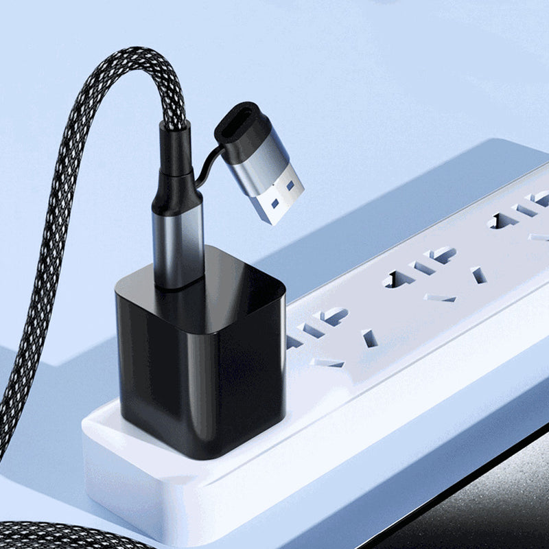Ultrarask 2-i-1 Type-C Data- og Ladekabel