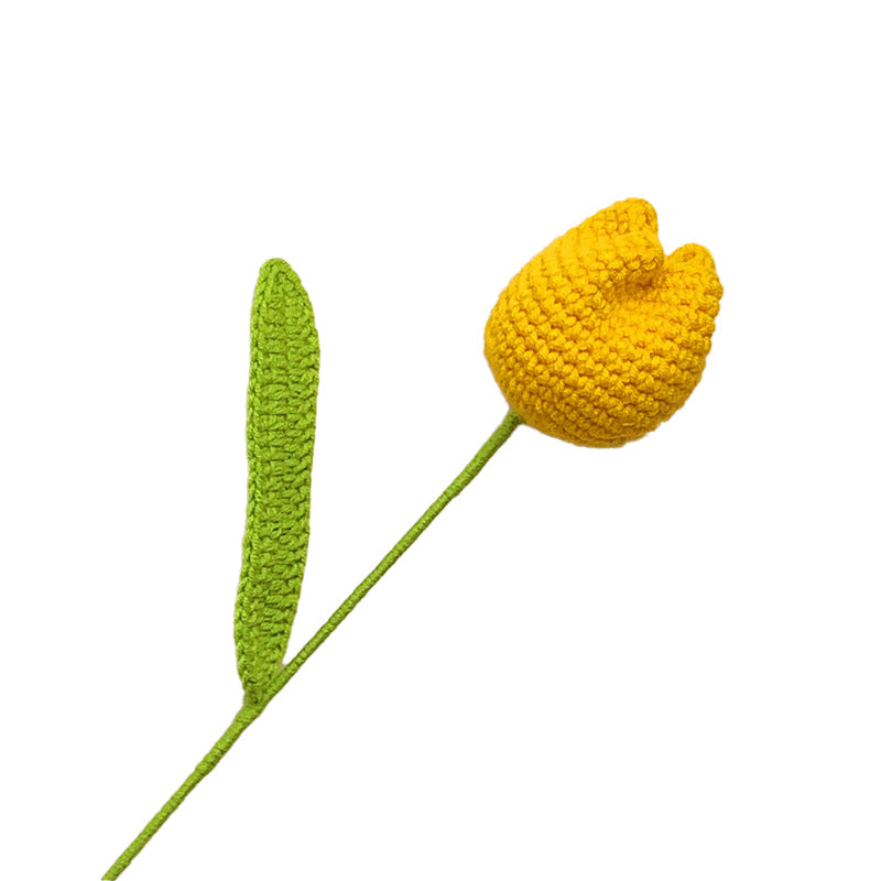 Håndlaget Heklet 3D Tulipan