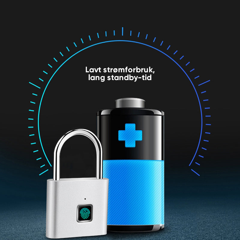 Intelligent hengelås med fingeravtrykk