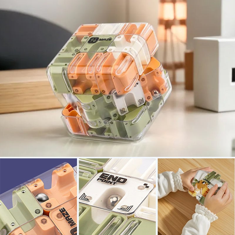 3D Rullende Ball Labyrint Kube