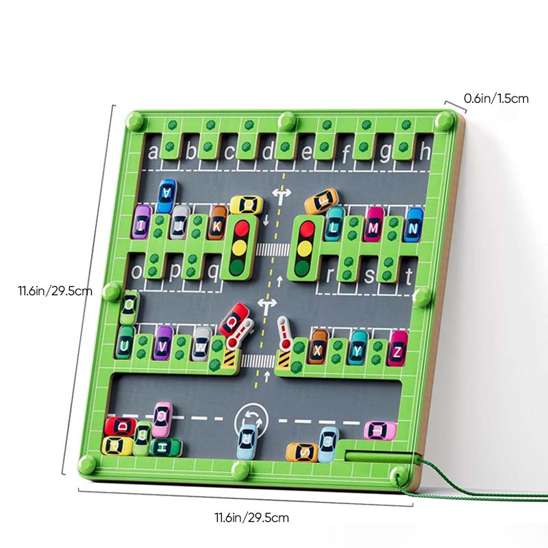 Magnetisk alfabet parkeringsleketøy