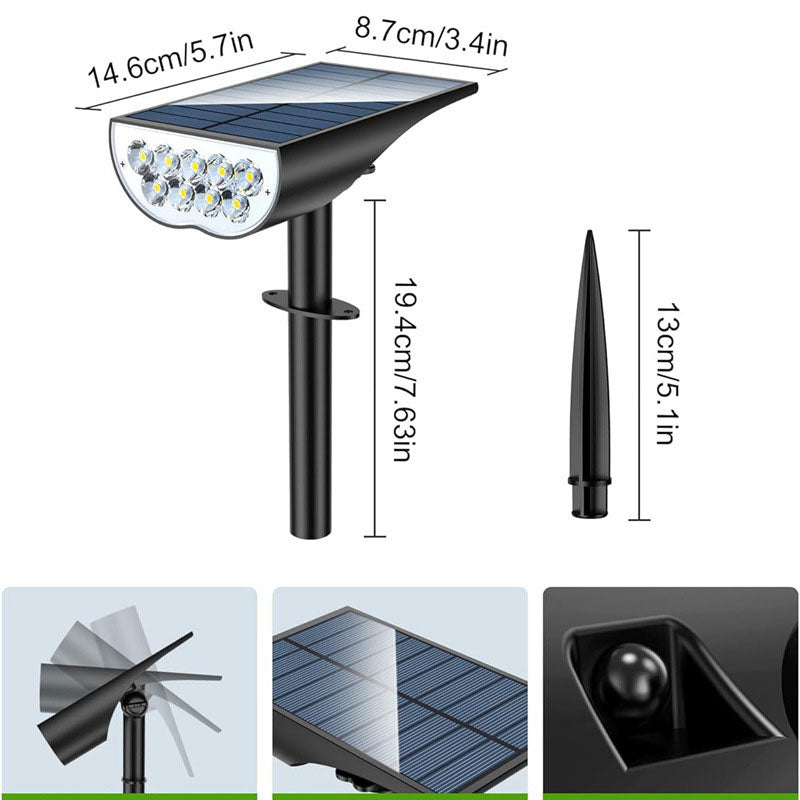 Utendørs Solcelledrevne Spotlights