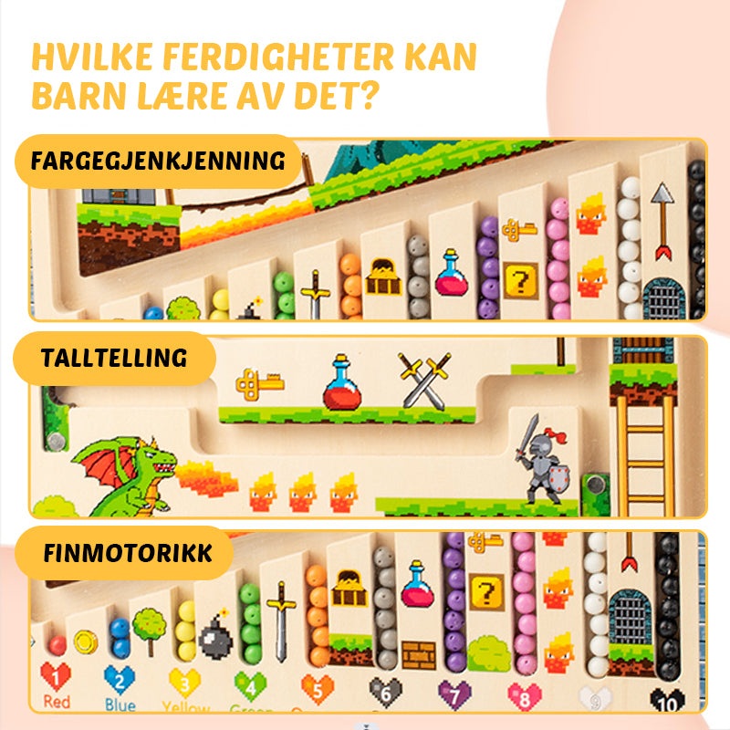 Magnetisk farge og talllabyrint