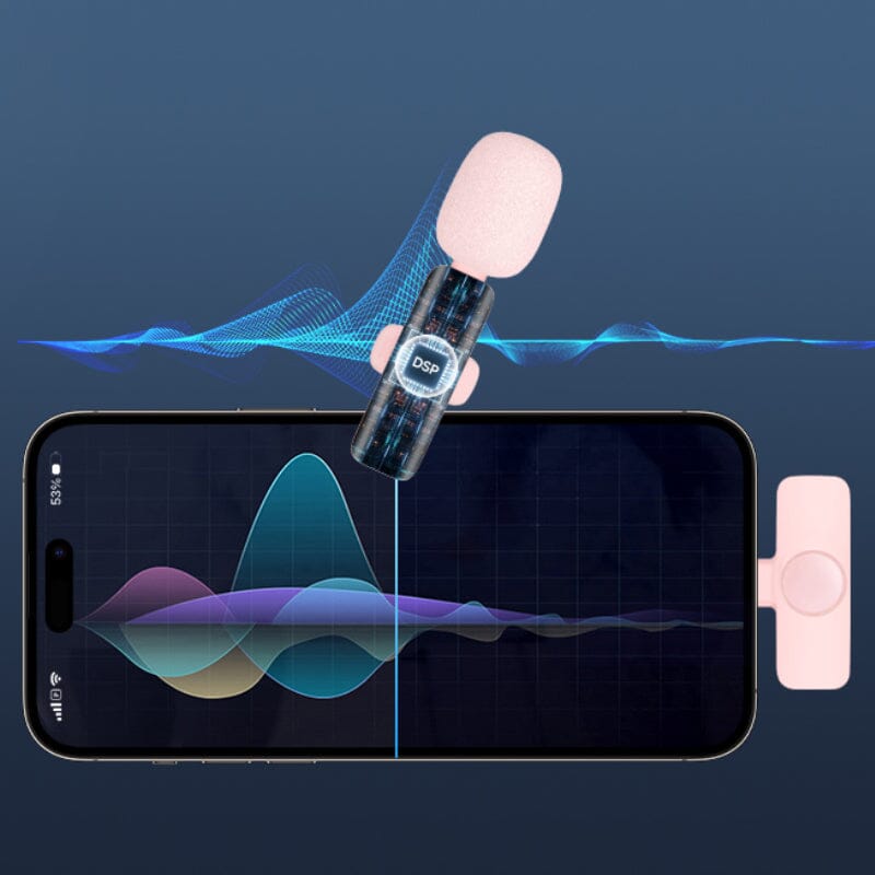 Profesjonell trådløs Lavalier Lapel-mikrofon