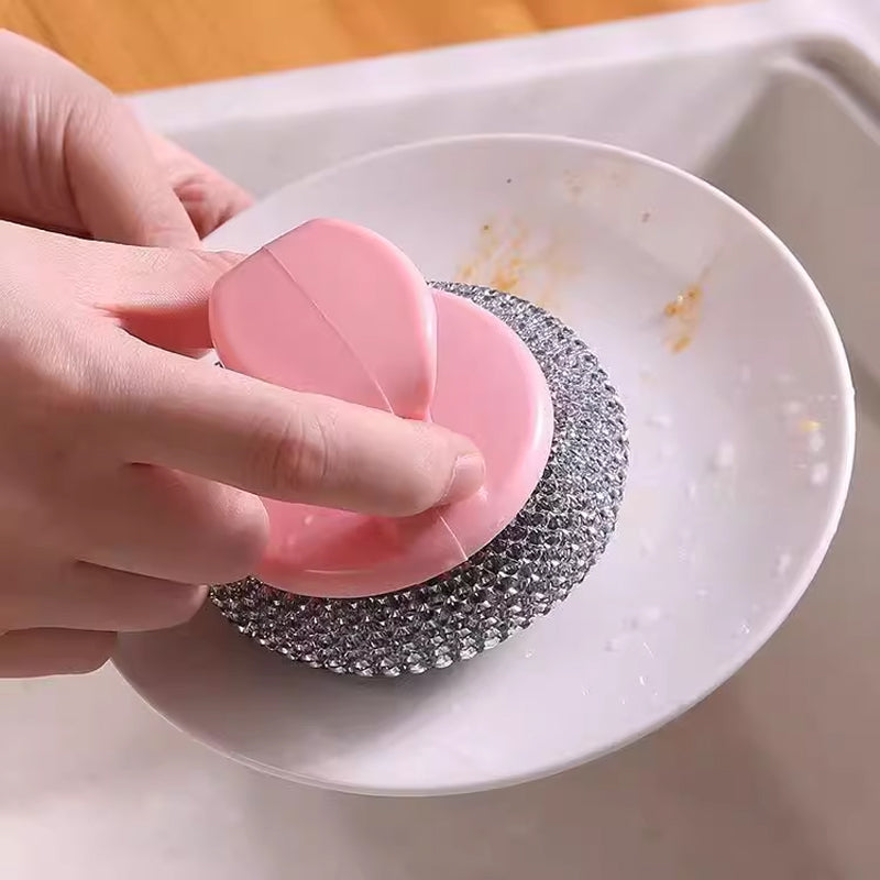 Ståltråd Rengjøringsball med Utskiftbart Håndtak