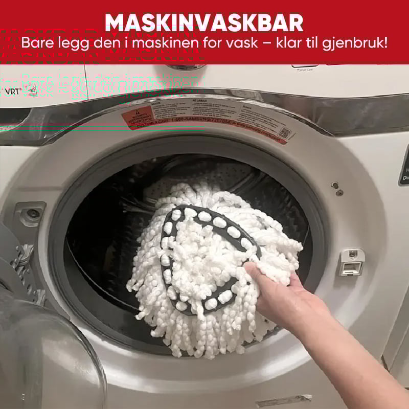 Trekantet Skiveformet Gulvbørste Roterende Moppehode