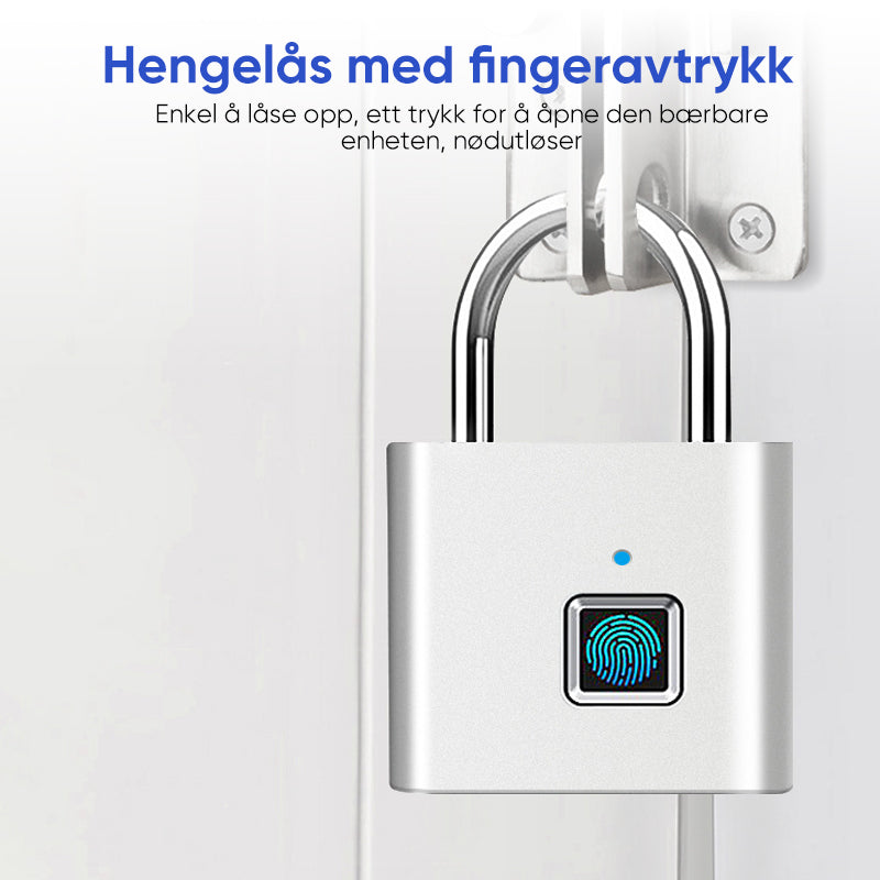 Intelligent hengelås med fingeravtrykk