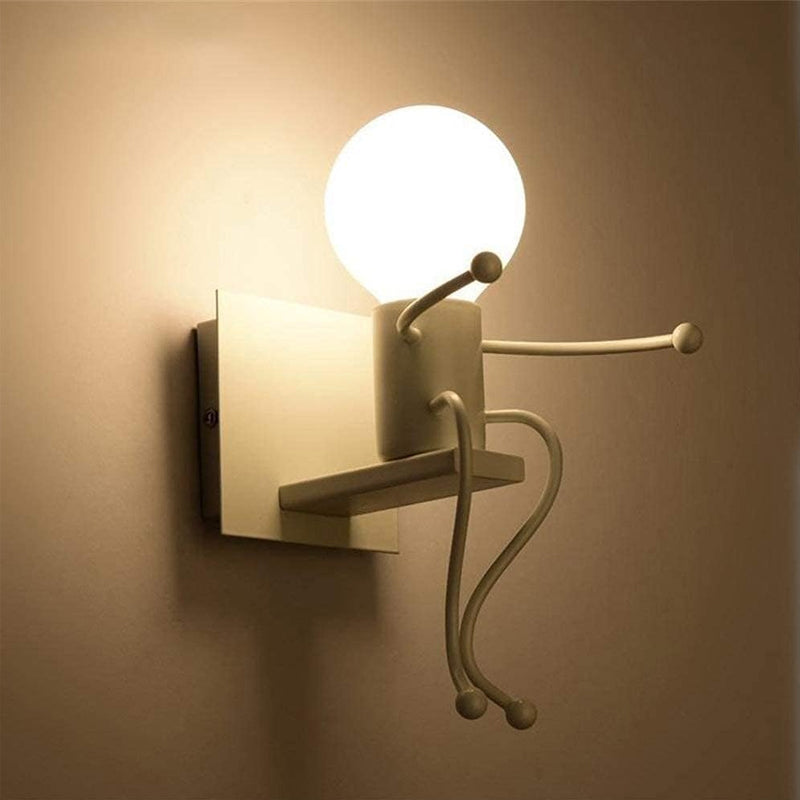 Forvandlingsbar Lyspæremann Med Sugekopp Nattlys