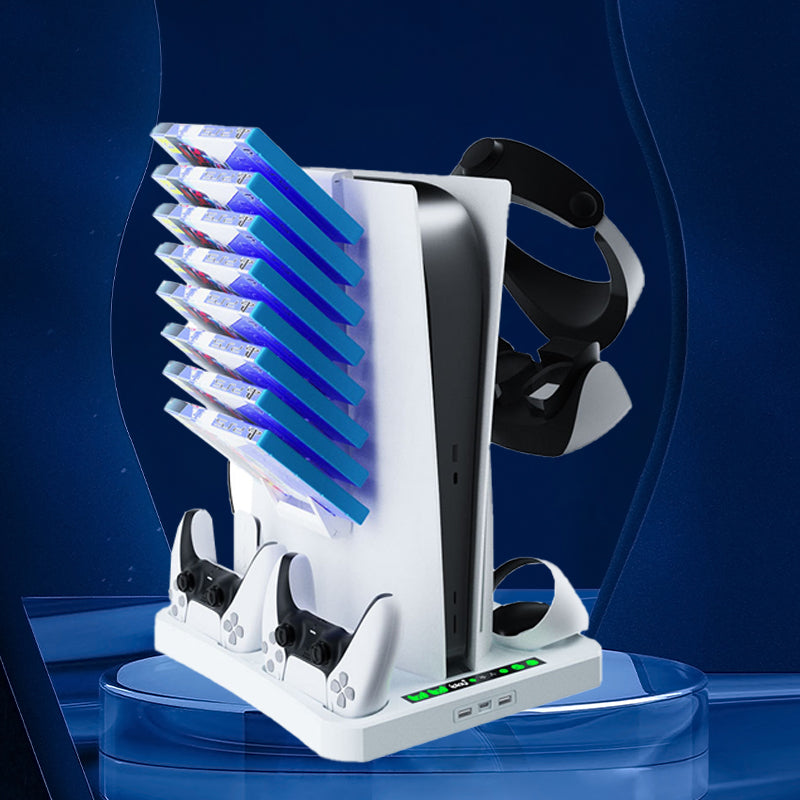 PS5 multifunksjonelt kjøle- og lagringsstativ
