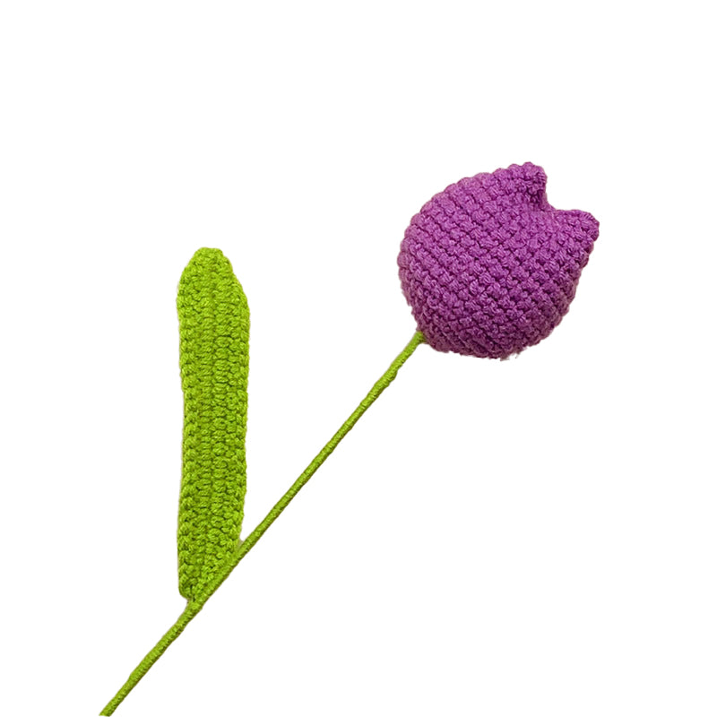 Håndlaget Heklet 3D Tulipan