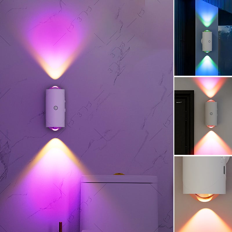 Smart bevegelsessensor vegglampe med fargeovergang