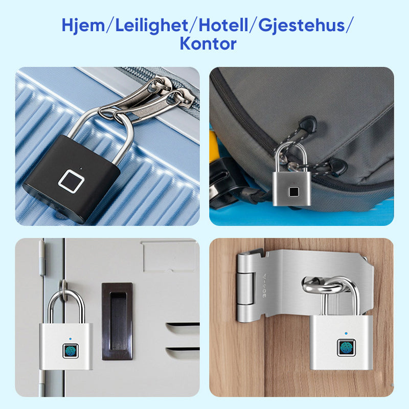 Intelligent hengelås med fingeravtrykk