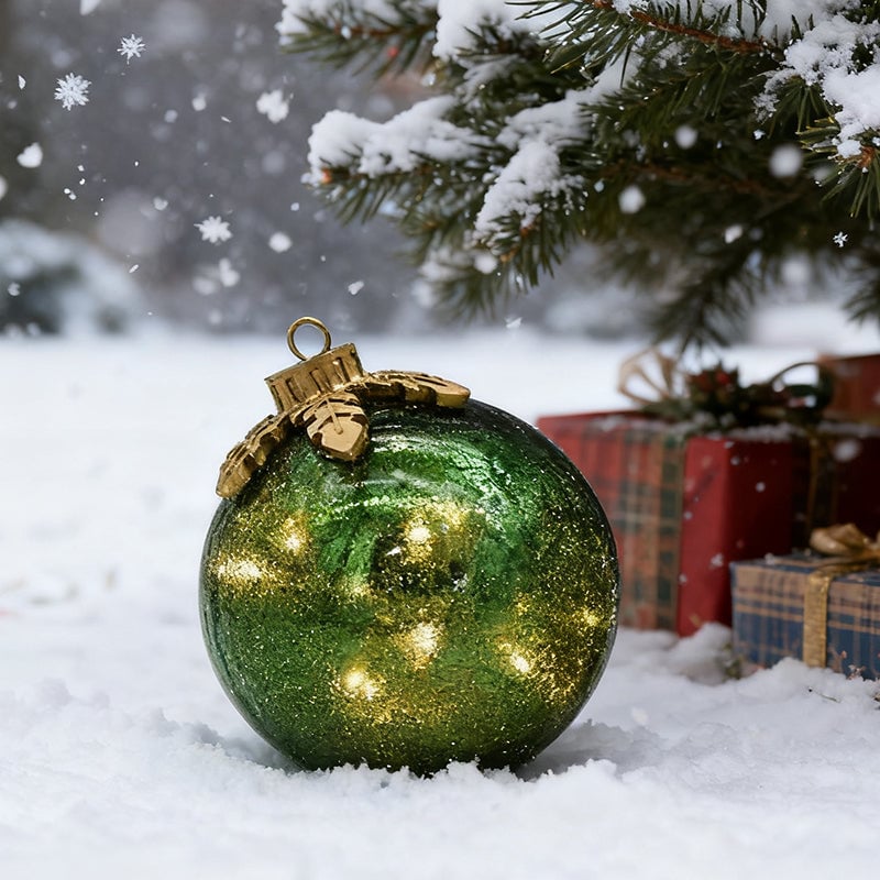 Glass Bordplate Julepynt