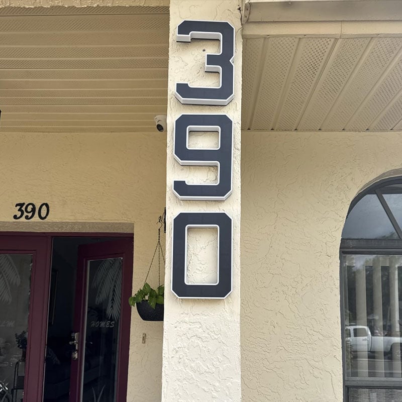 Solcelledrevet Vanntett LED-Adressenummer