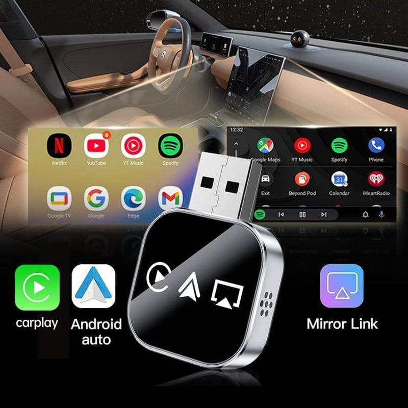 Trådløs CarPlay Android Auto Adapter