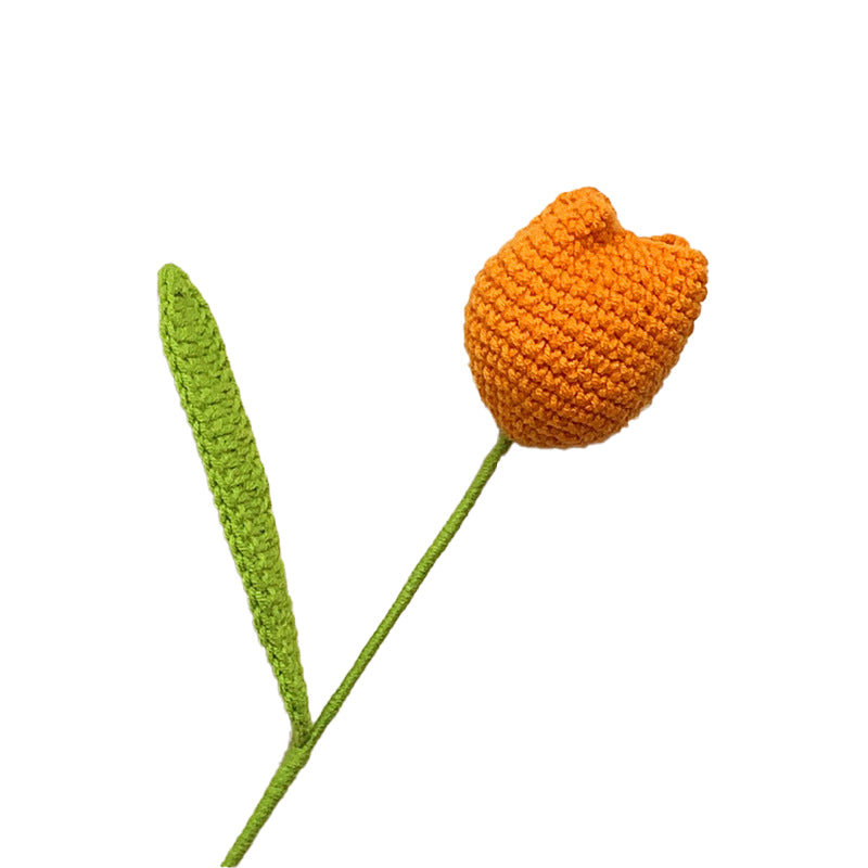 Håndlaget Heklet 3D Tulipan