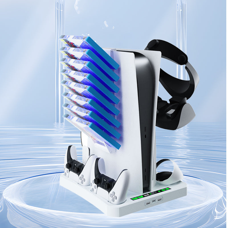 PS5 multifunksjonelt kjøle- og lagringsstativ