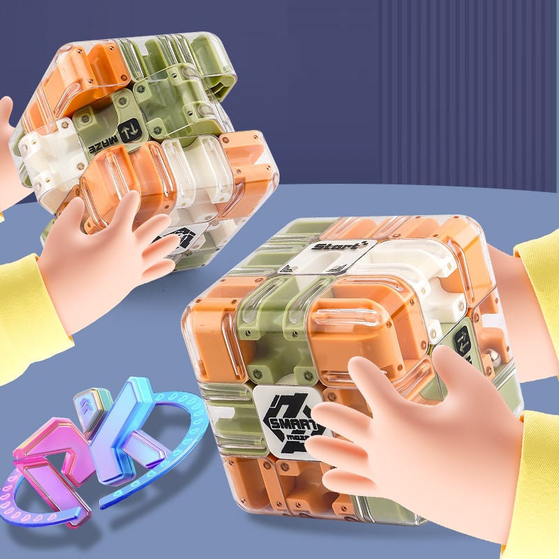 3D Rullende Ball Labyrint Kube