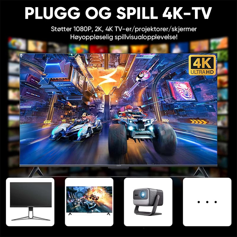 Retro Spillkonsoll med Doble Trådløse Kontrollere