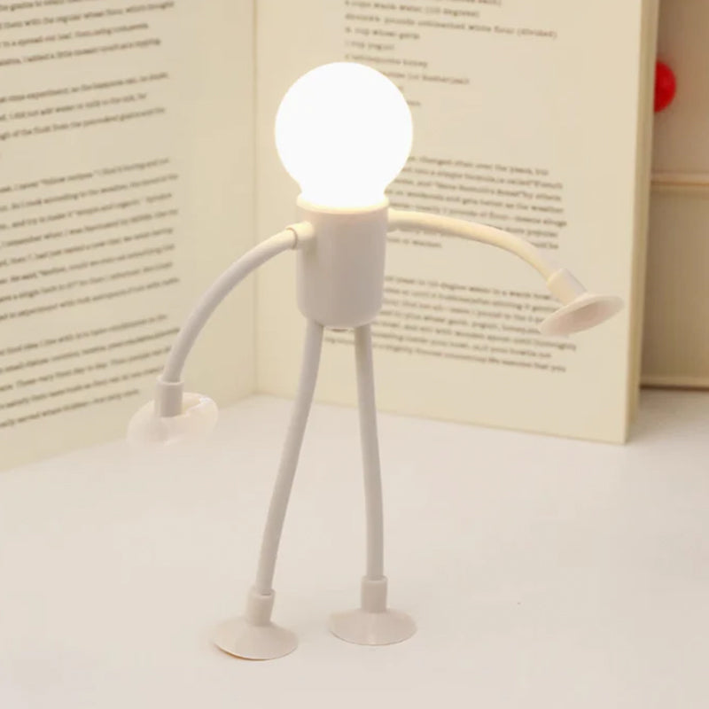 Forvandlingsbar Lyspæremann Med Sugekopp Nattlys