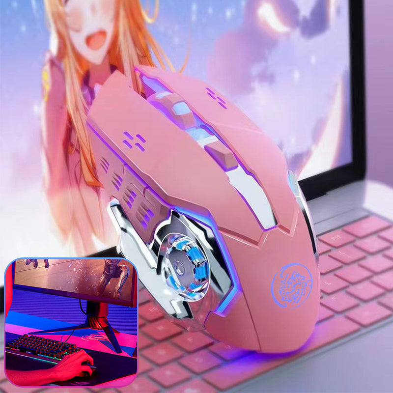 Oppladbar trådløs Bluetooth-mus med dobbel modus