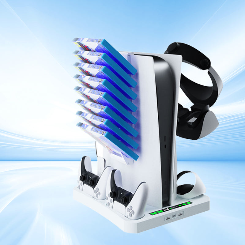 PS5 multifunksjonelt kjøle- og lagringsstativ