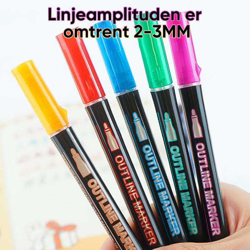 Fargeleggingslysstift Graffiti Markeringspenner