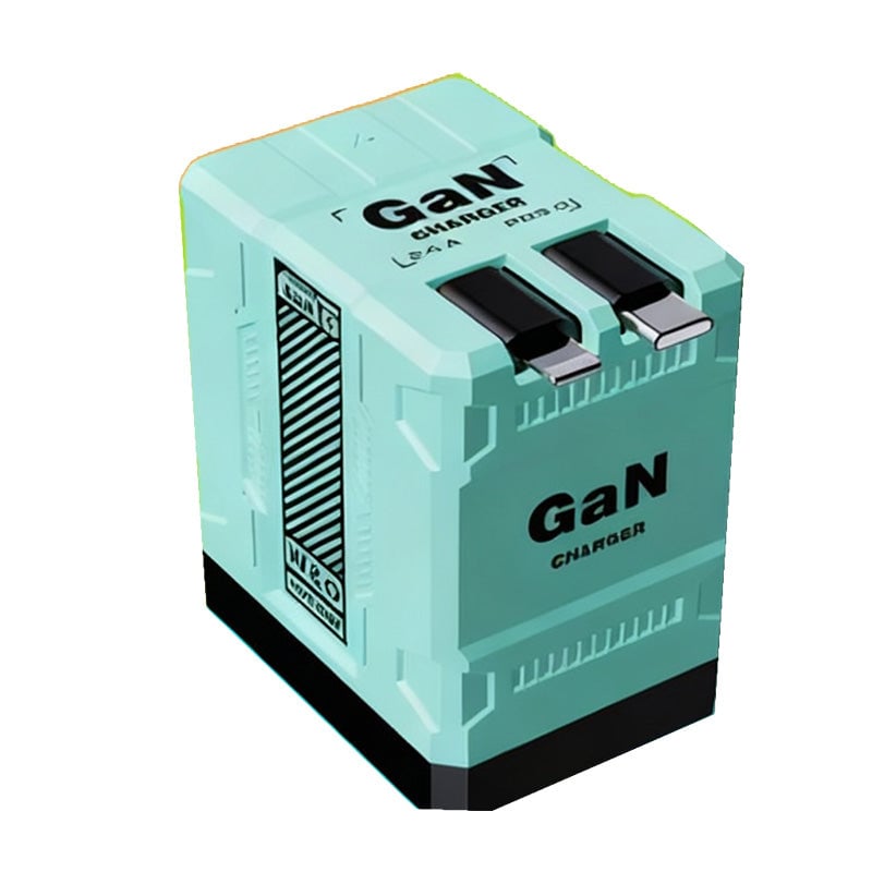 GaN 20W Hurtiglader med Doble Uttrekkbare Kabler