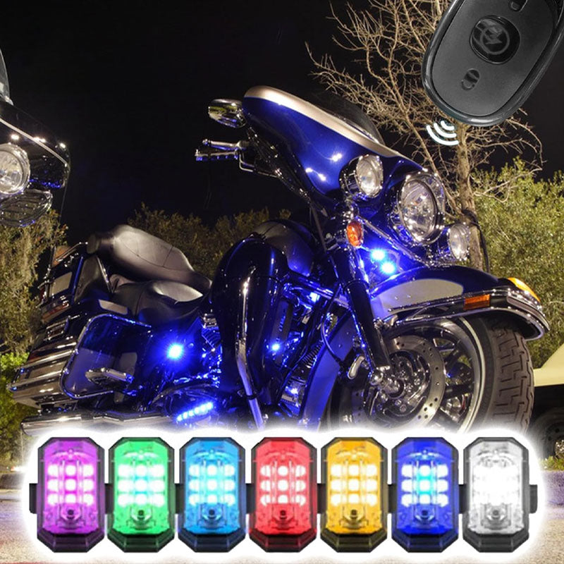 LED-Strobelys for Motorsykler og Sykler