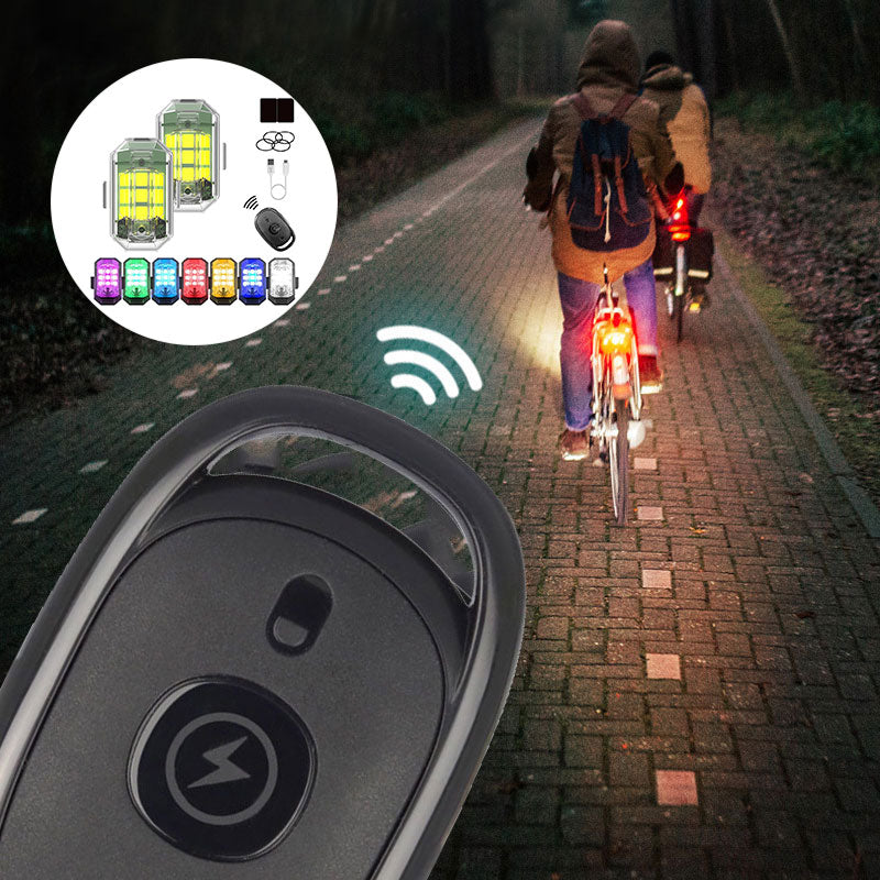 LED-Strobelys for Motorsykler og Sykler