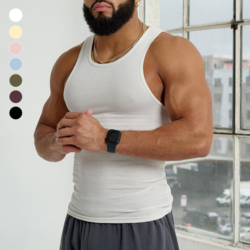 Ermeløs T-skjorte for menn