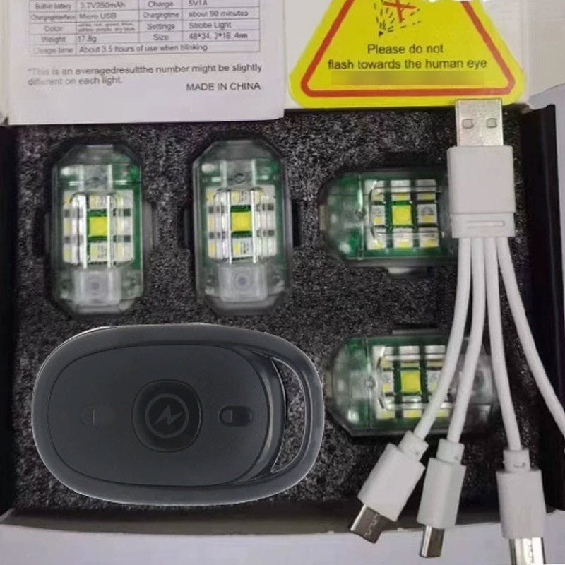 LED-Strobelys for Motorsykler og Sykler