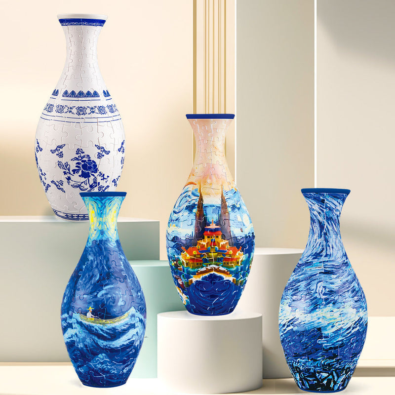 3D Art Puzzle Vase - En gave til folk som elsker kunst