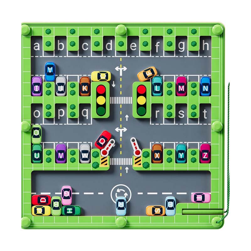 Magnetisk alfabet parkeringsleketøy
