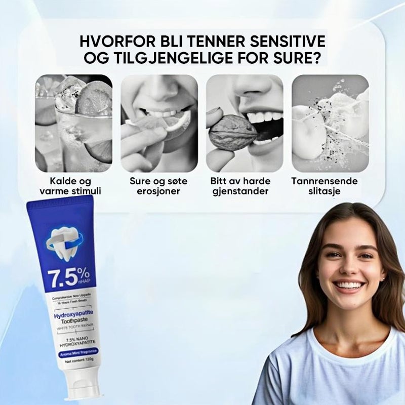 7,5 % Nanohydroksyapatitt Tannkrem